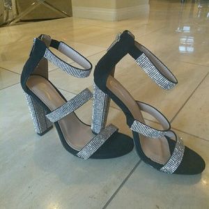 Crystal black shoes